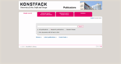 Desktop Screenshot of konstfack.diva-portal.org
