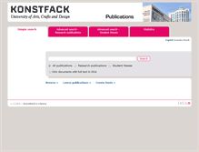 Tablet Screenshot of konstfack.diva-portal.org